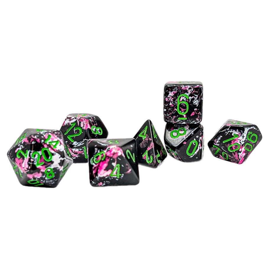 Chessex: 7pc Polyhedral Dice Set - Brush Paintball