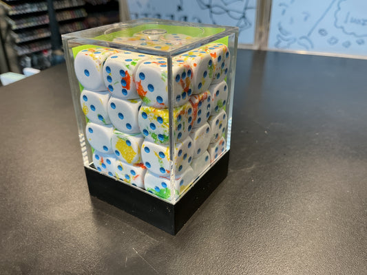 Chessex: Brush - Breezy/blue 12mm d6 Dice Block (36 dice)