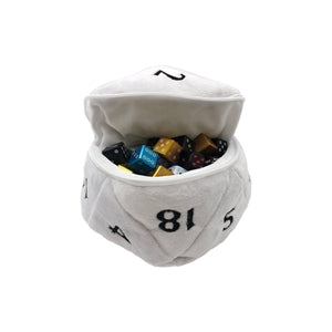 D20 Plush Bag - White