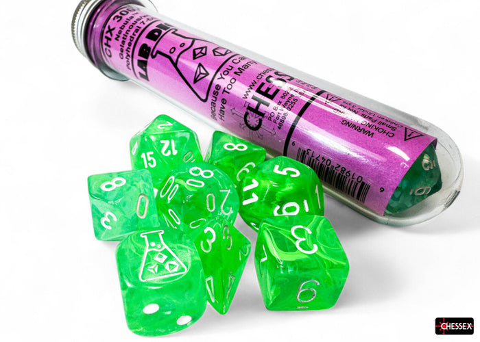 Chessex Lab Dice Set- Nebula Gelatinous White