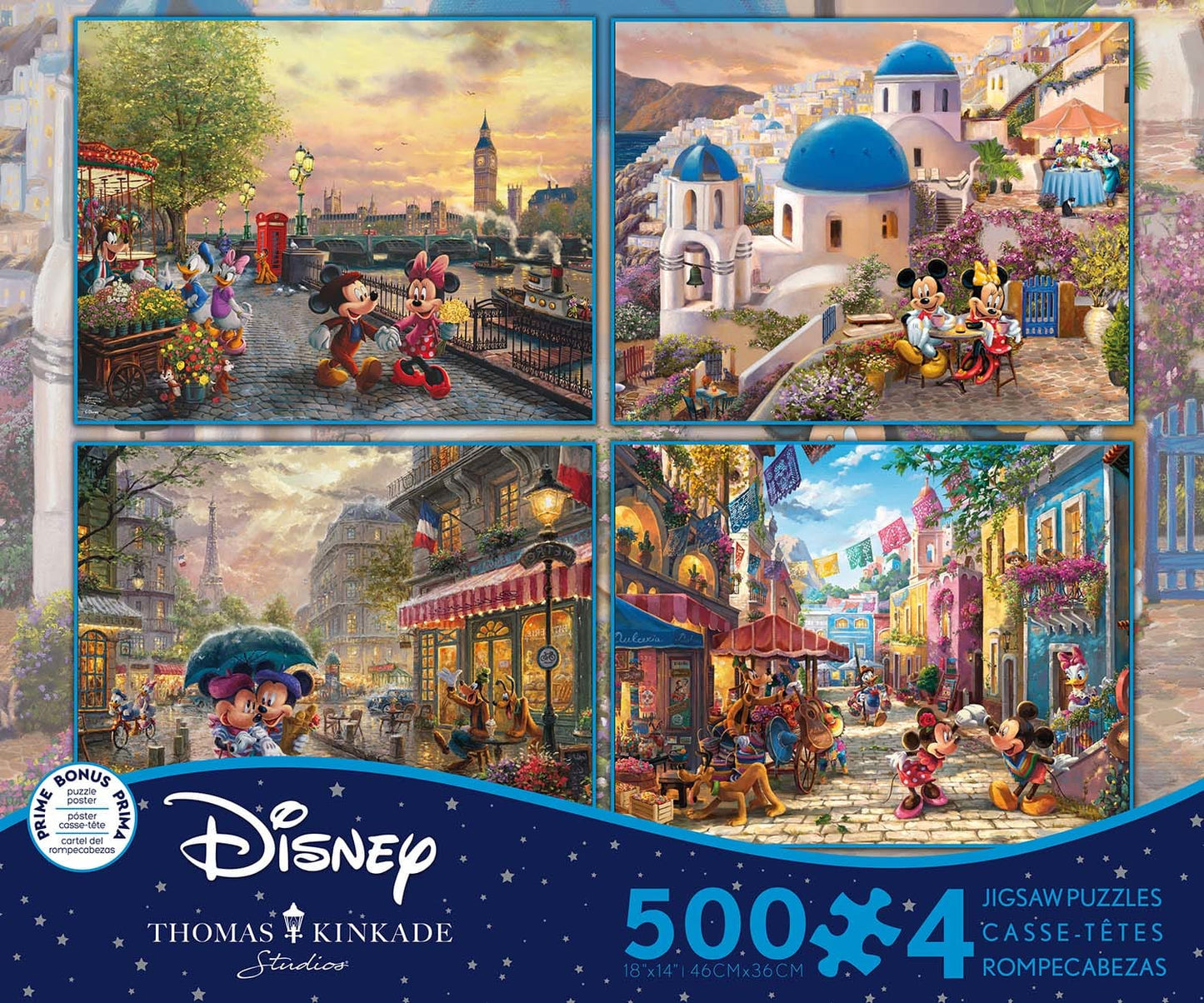 Thomas Kinkade Disney: 4 in 1 Jigsaw Puzzles