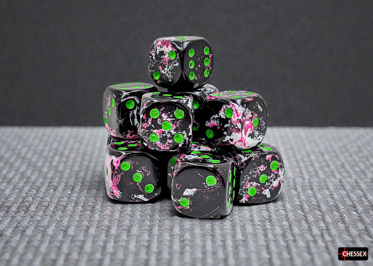 Chessex: 12pc 16mm d6 Dice Block - Brush Paintball