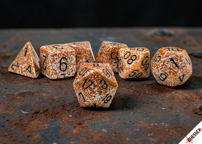 Chessex: 7pc Polyhedral Dice Set - Speckled Rust