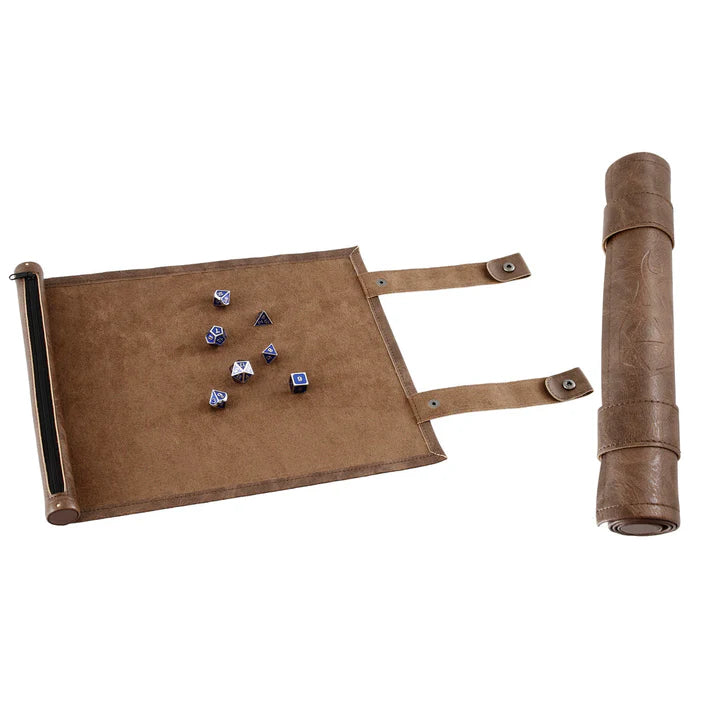 Forged Dice Tray: Scroll - Brown
