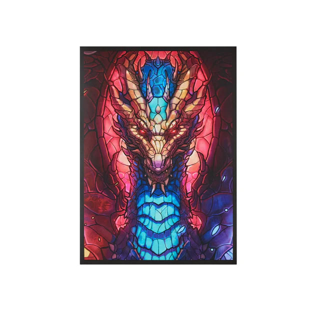 Arcane Fortress: Matte “Fire and Ice Dragon” Artwork Sleeves 100ct