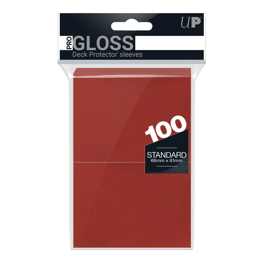 PRO-Gloss Standard Deck Protector Sleeves (100 ct) Red