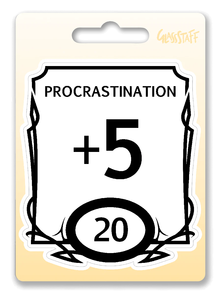 “Stat Block Procrastination” Vinyl Sticker