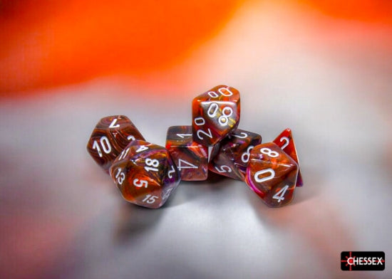 Chessex Festive Symphony/White Polyhedral 7-Dice Set