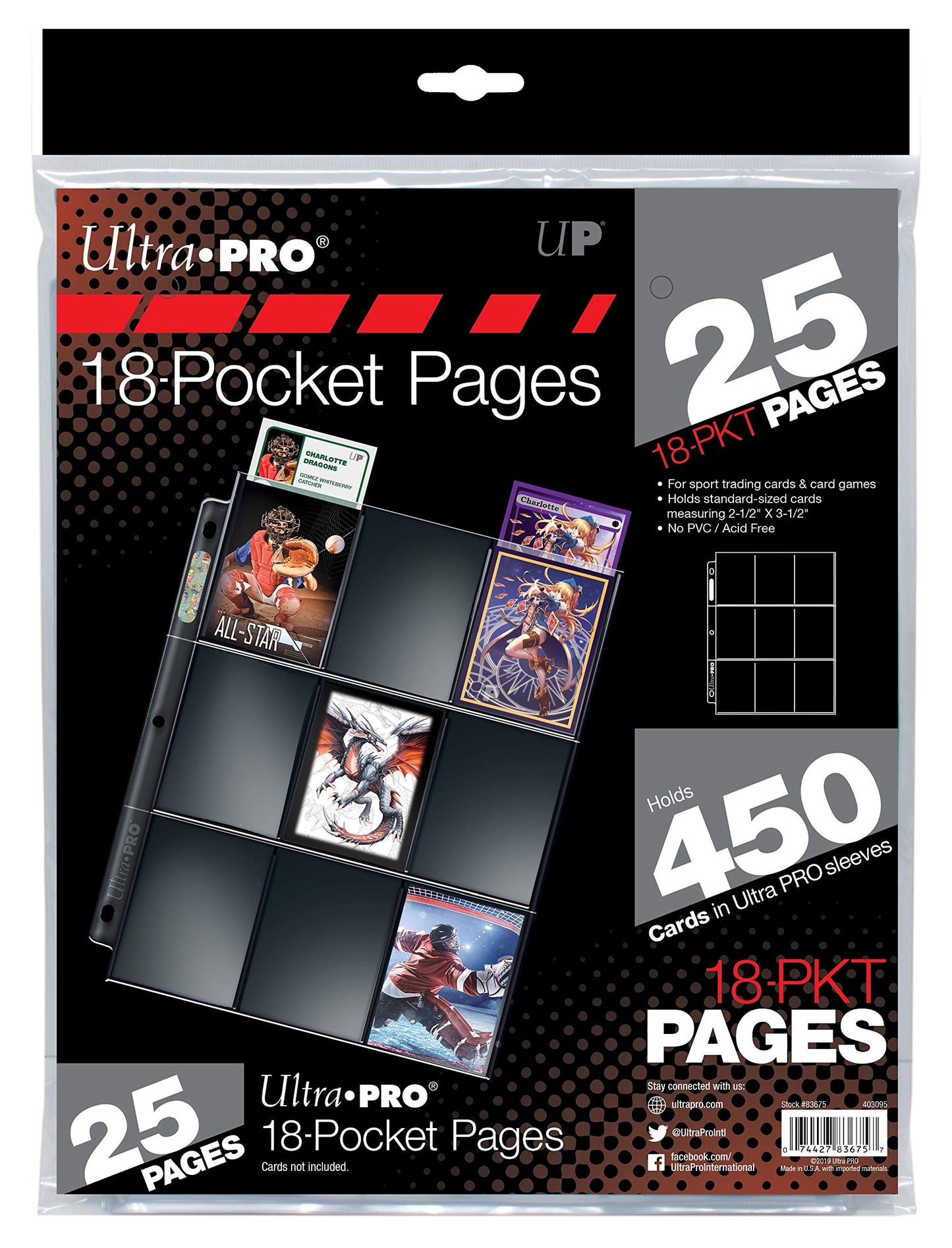 Ultrapro 18 Pocket Pages