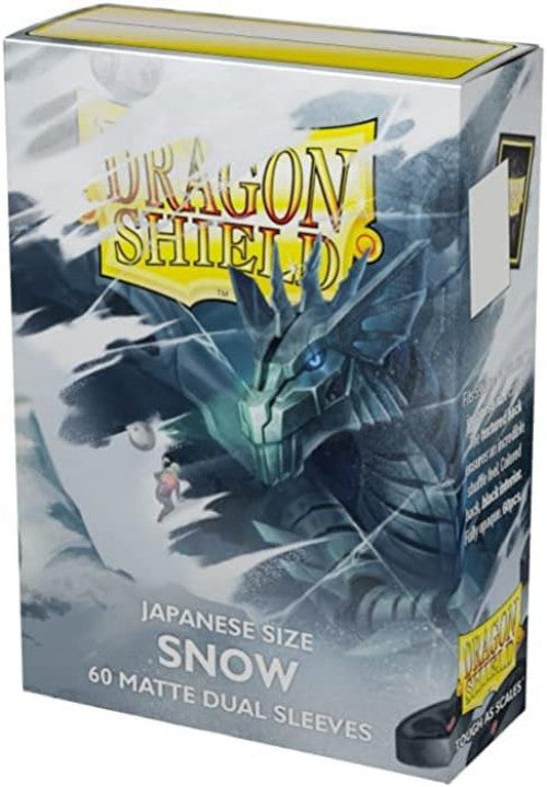 Dragon Shield: 60ct Japanese Size Matte Dual Sleeves - Snow “Nirin”
