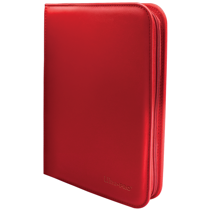 Ultrapro Vivid: 4 Pocket Zippered Pro Binder - Red