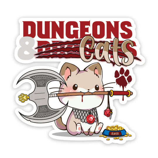 "Dungeons and Cats" Vinyl Sticker