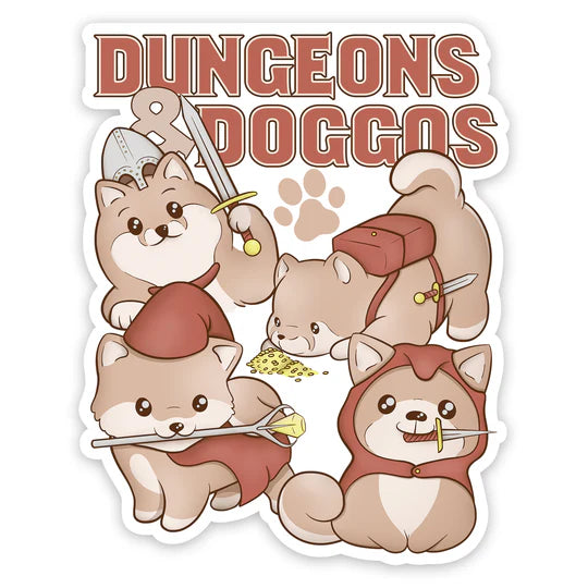 "Dungeons and Doggos" Vinyl Sticker