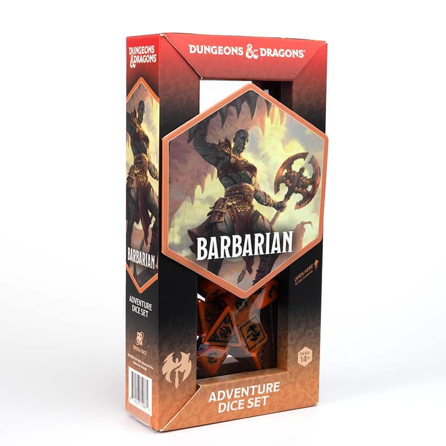 Dungeons and Dragons: Adventure Dice - Barbarian Orange