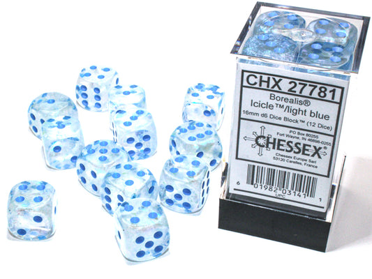 Chessex: 16mm - Icicle/Light Blue