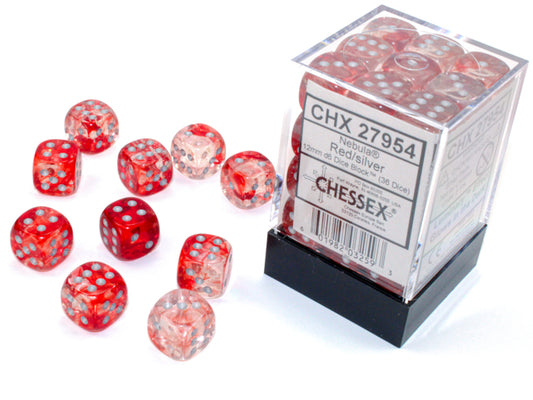 Chessex: 12mm - Red/Silver