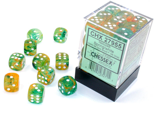 Chessex: 12mm - Spring/White