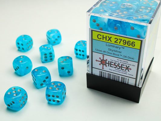 Chessex: 12mm - Luminary Sky/Silver