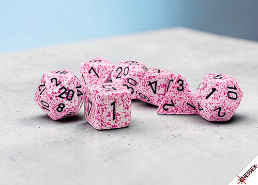 Chessex: 7pc Polyhedral Dice Set - Speckled Pink