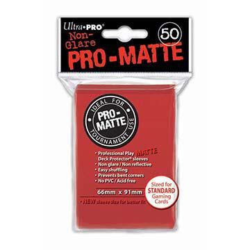 Ultrapro: Matte Standard Card Sleeves 50ct - Red