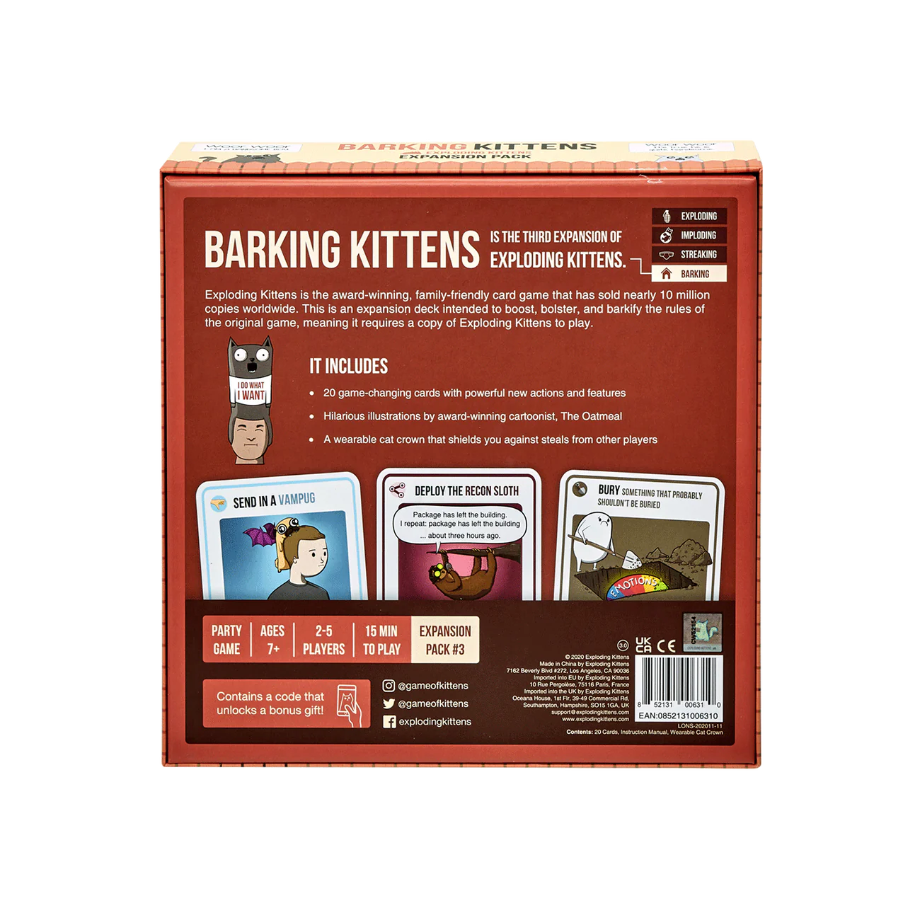 Exploding Kittens - Barking Kittens Expansion