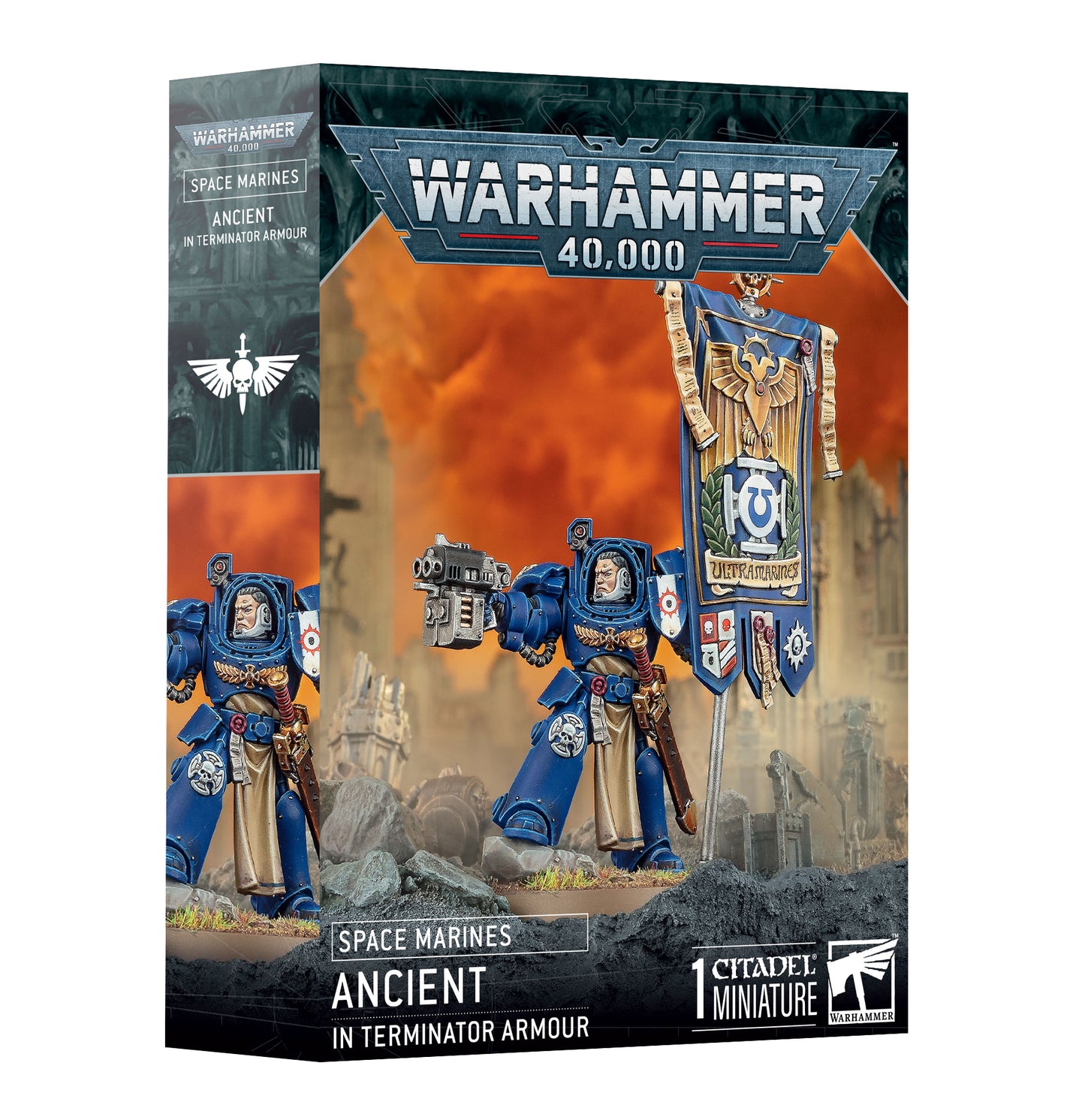 Warhammer 40k: Space Marine Ancient In Terminator Armour