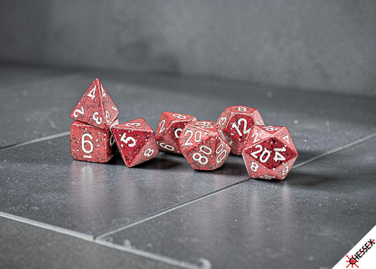 Chessex: 7pc Polyhedral Dice Set - Speckled Lava Stone