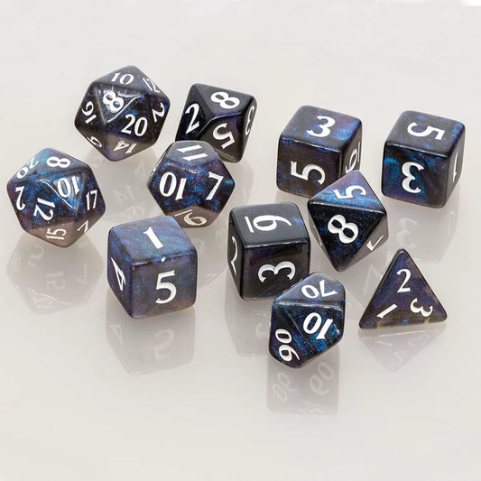 Ultrapro: Eclipse Dice - Set of 11 RPG Dice: Jet Black