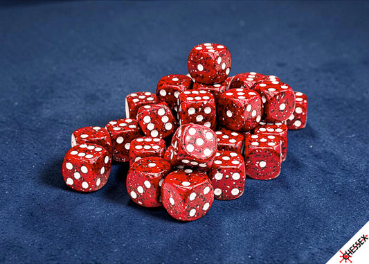 Chessex: 36pc 12mm d6 Dice Block - Speckled Lava Stone