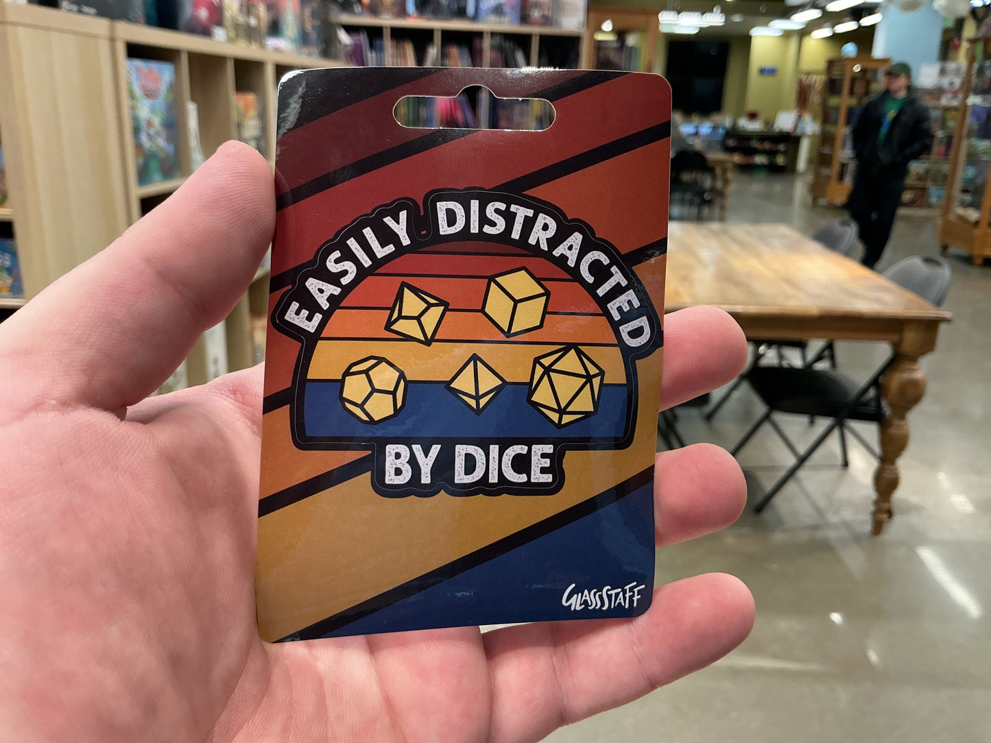 “Easily Distracted By Dice” Vinyl Sticker