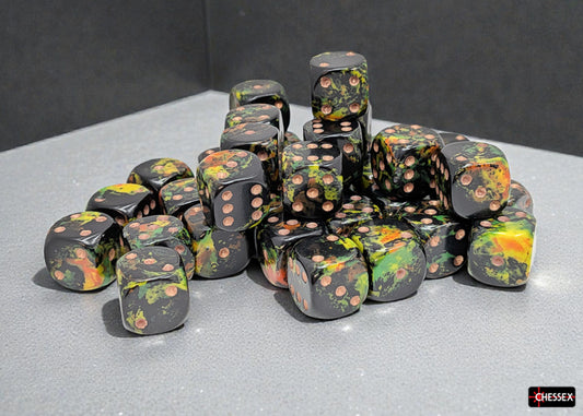Chessex: 36pc 12mm d6 Dice Set - Brush Deep Forest