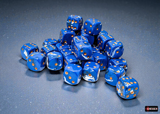 Chessex: 36pc 12mm d6 Dice Block - Brush Wavebreak