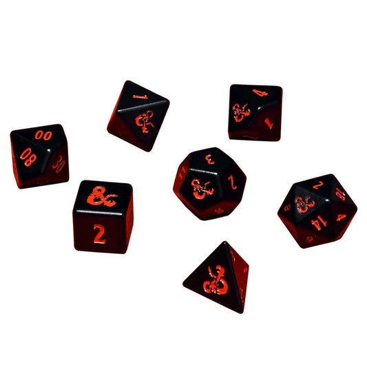 Dungeons and Dragons Premium Poly Metal Dice Set of 7