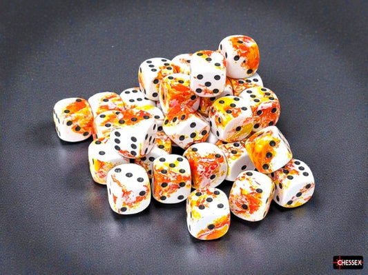 Chessex: 36pc 12mm d6 Dice Block - Brush Sunrise
