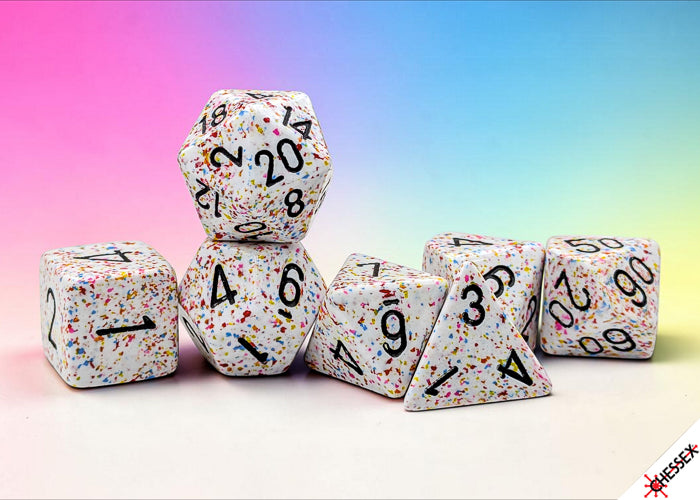 Chessex: 7pc Polyhedral Dice Set - Speckled Birthday
