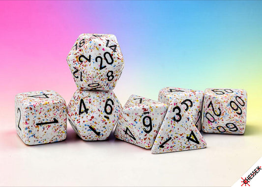Chessex: 7pc Polyhedral Dice Set - Speckled Birthday