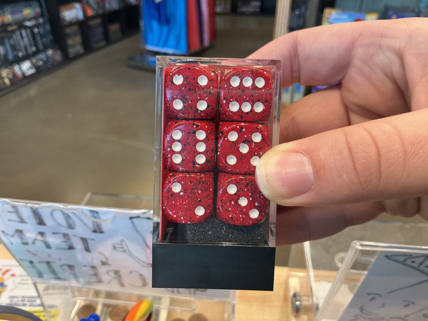 Chessex speckled d6 lava stone