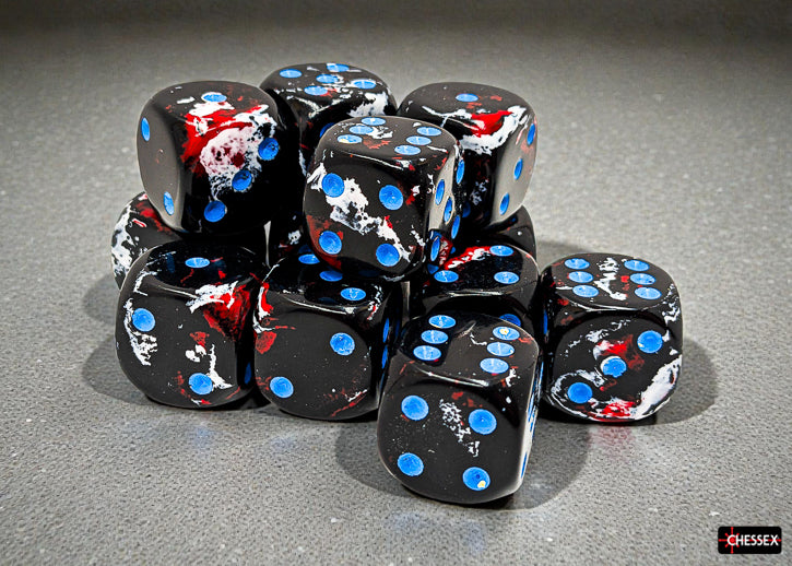 Chessex: 12pc 16mm d6 Dice Block - Brush Dark Side