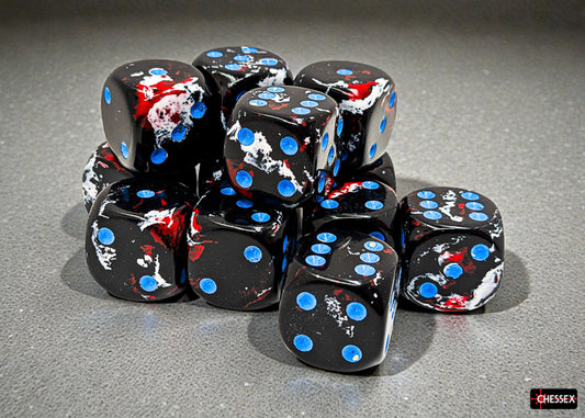 Chessex: 12pc 16mm d6 Dice Block - Brush Dark Side