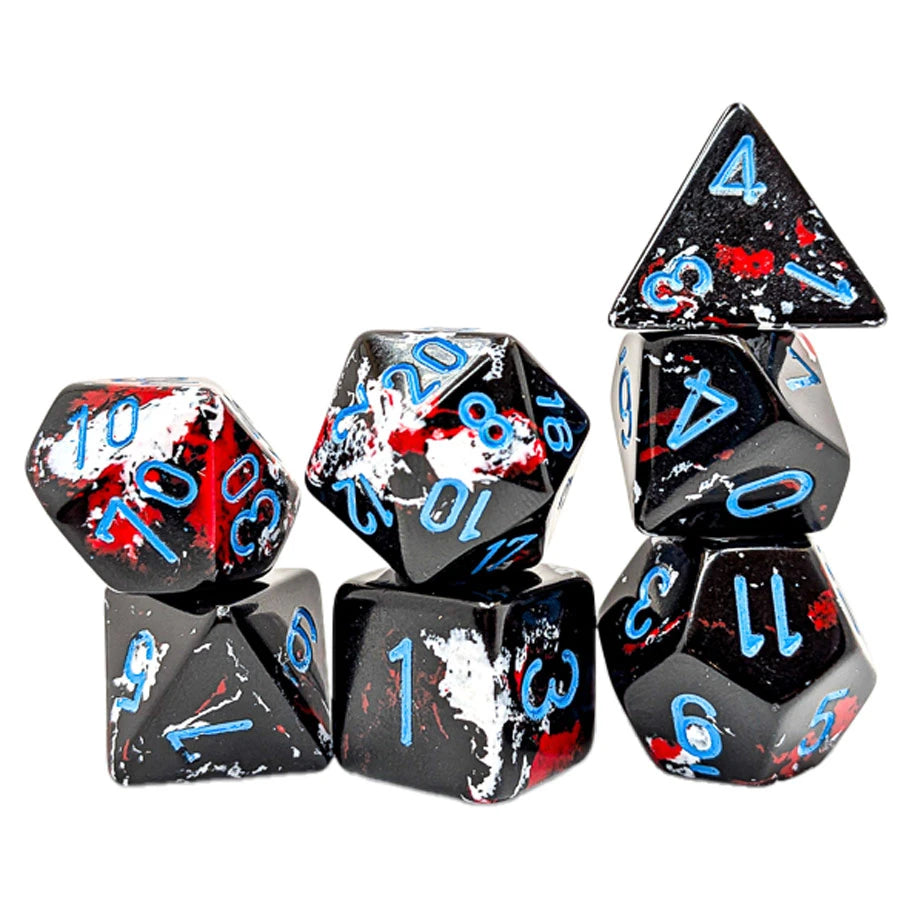 Chessex: 7pc Polyhedral Dice Set - Brush Dark Side