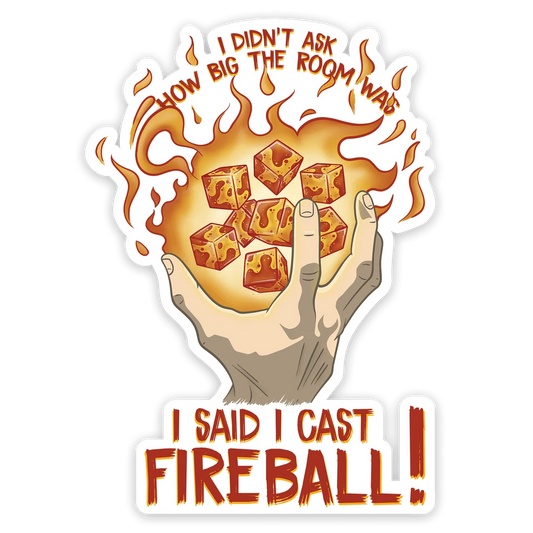 “I Cast Fireball” Vinyl Sticker