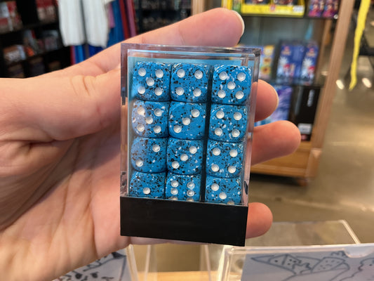 Chessex speckled d6 36pc ocean stone