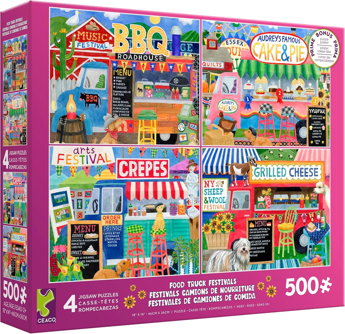 Food Truck Festivals: 4 in 1 Jigsaw Puzzles