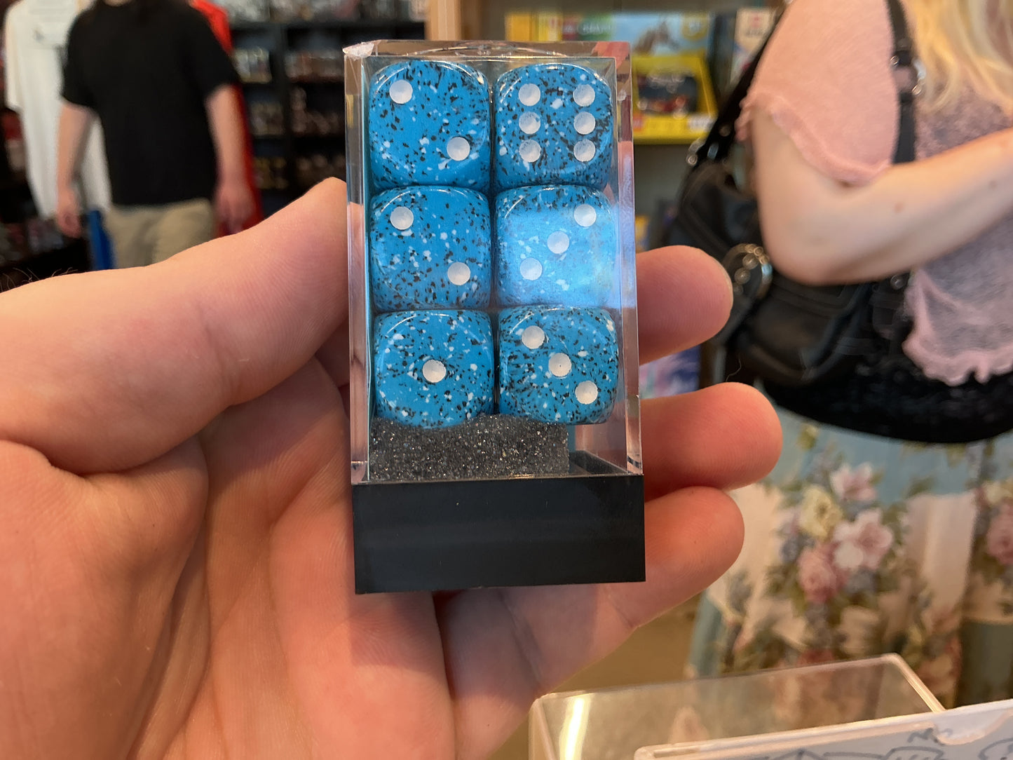 Chessex speckled d6 ocean stone