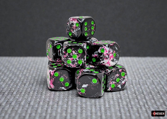 Chessex: 12pc 16mm d6 Dice Block - Brush Paintball