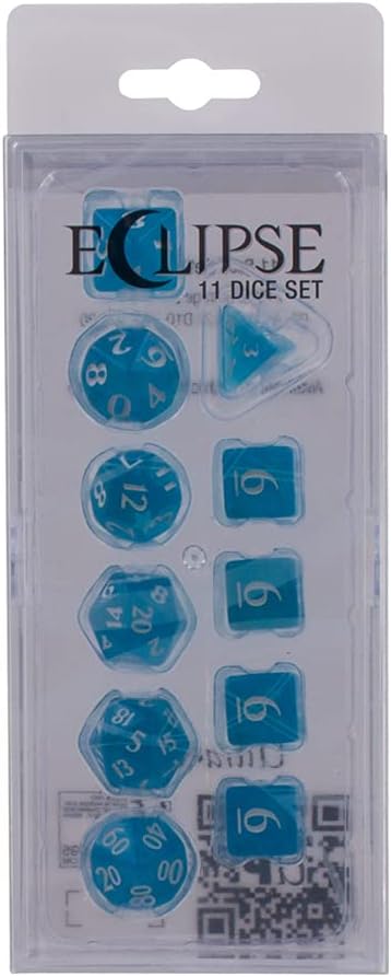 Ultrapro: Eclipse Dice - Set of 11 RPG Dice: Sky Blue