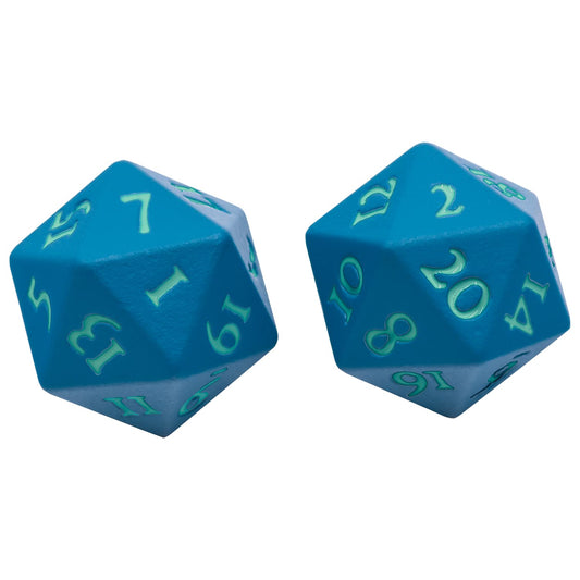 Ultrapro: Vivid Heavy Metal Dice (Set of 2 D20) - Teal