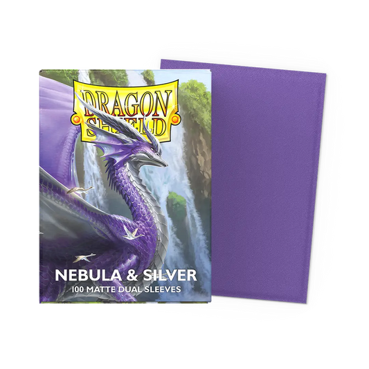 Dragon Shield: 100ct Matte Dual Sleeves - Nebula & Silver