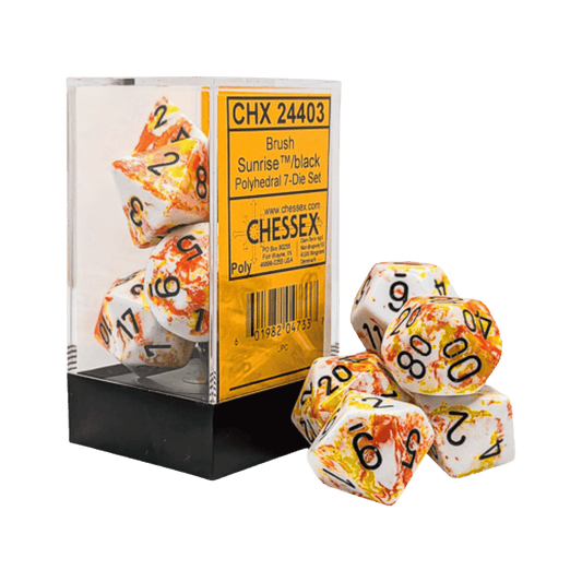 Chessex: 7pc Polyhedral Dice Set - Brush Sunrise