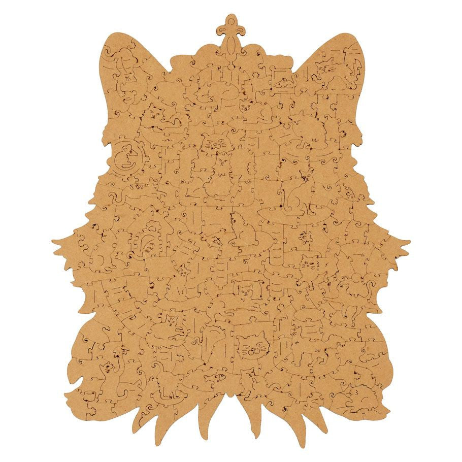 Puzzle: Wooden: Cat King 200 piece